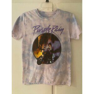 Prince Purple Rain Tie Dye Graffic T-Shirt, Size Medium
